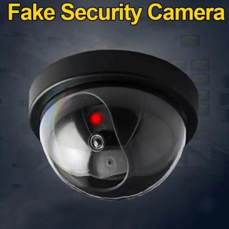

720P Simulated Fake Dome Dummy Camera Security Camera with Flashing Red LED Light Home Security Camera