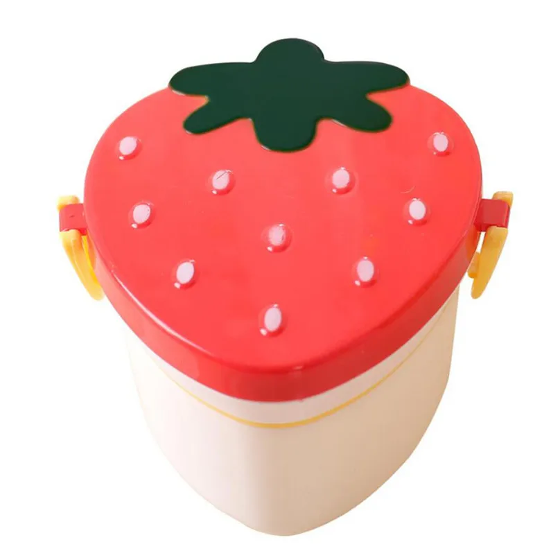 Cute Cartoon Strawberry Lunch Box Food Container Storage Box Portable Kids Student Lunch Box Bento Box Container new #25j16 (7)
