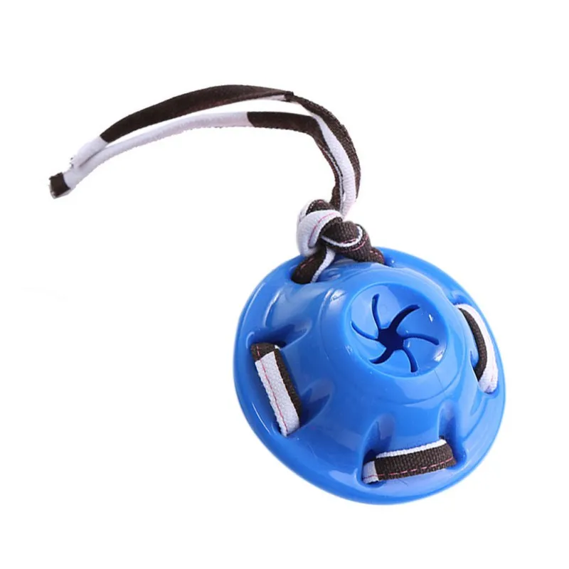 الملونة الشريط تحلق القرص شكل تسرب المواد الغذائية الكرة الكلب التدريب TPR المطاط رمي لعبة لعبة الموضة