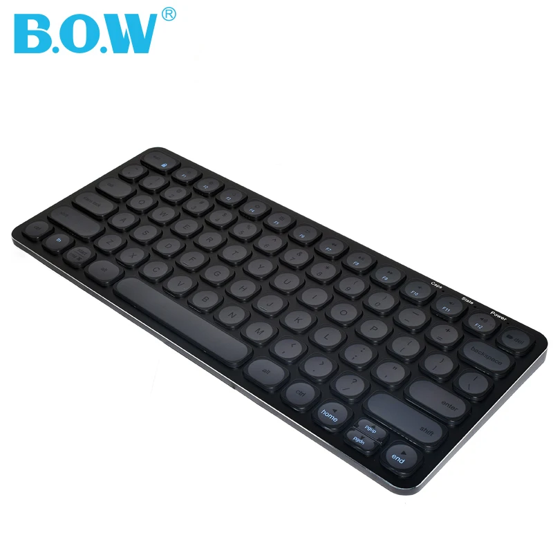 

B.O.W Premium Slim Metal 2.4Ghz Wireless keyboard, Sleek & Rechargeable ,Plug and Play for Computer Desktop,Laptop with USB Port