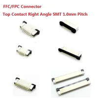 100 шт. FFC/fpc-коннектор для подключения ЖК-дисплея к 1,0 мм 4 Pin 5 6 7 8 10, 12, 14, 16, 18, 20, 22, 24, 26 18 30 P Топ свяжитесь правый угол SMD/SMT ZIF