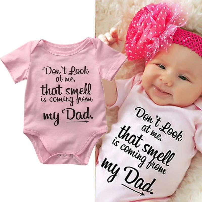 

DERMSPE 2019 New Infant Newborn Baby Boy Girl Short Sleeve Letter Print Breathable Cotton Romper Outfits Summer Baby Clothes