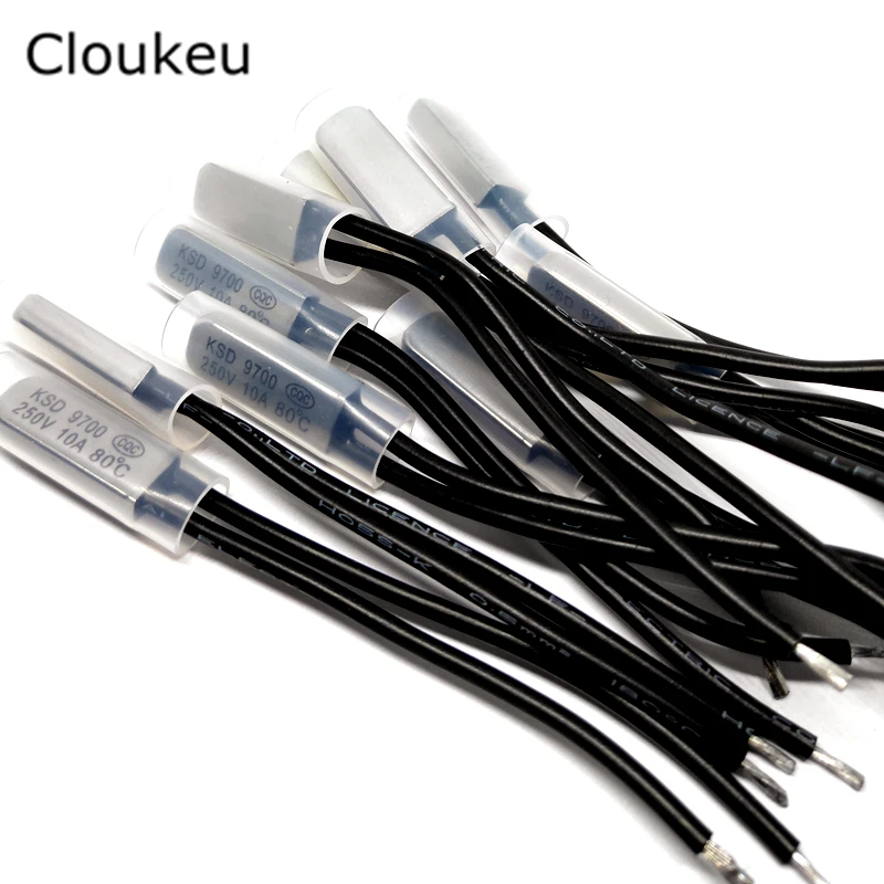 5Pcs KSD9700 250V10A Temperature Switch Thermal control Normally Open