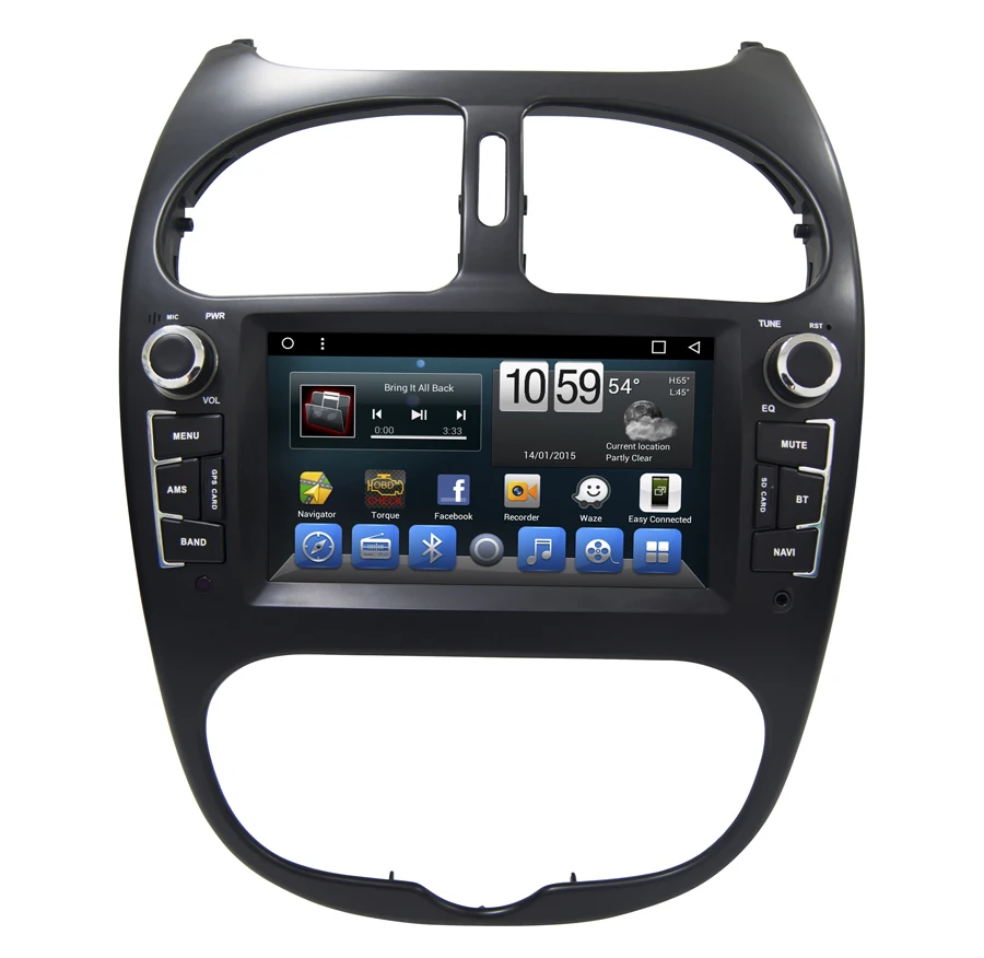 Navirider автомобильный dvd-плеер для peugeot 206 Восьмиядерный android 8.1.0 Автомобильный gps мультимедийный головное устройство стерео магнитофон