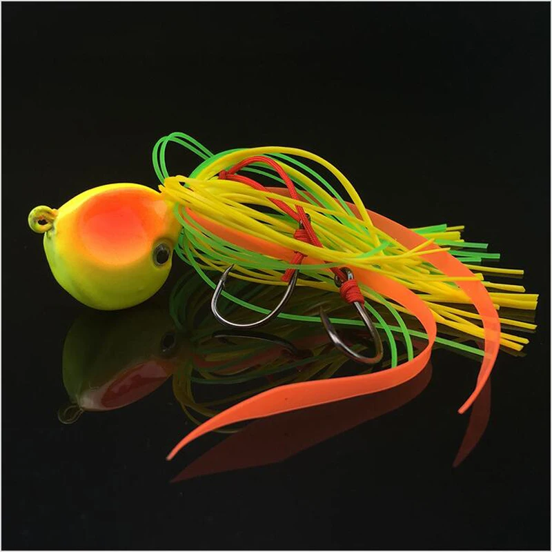 Fishing Lure 1pc 40g8cm buzzbait Hanging Lead Head Hook Fluff Bait Lead