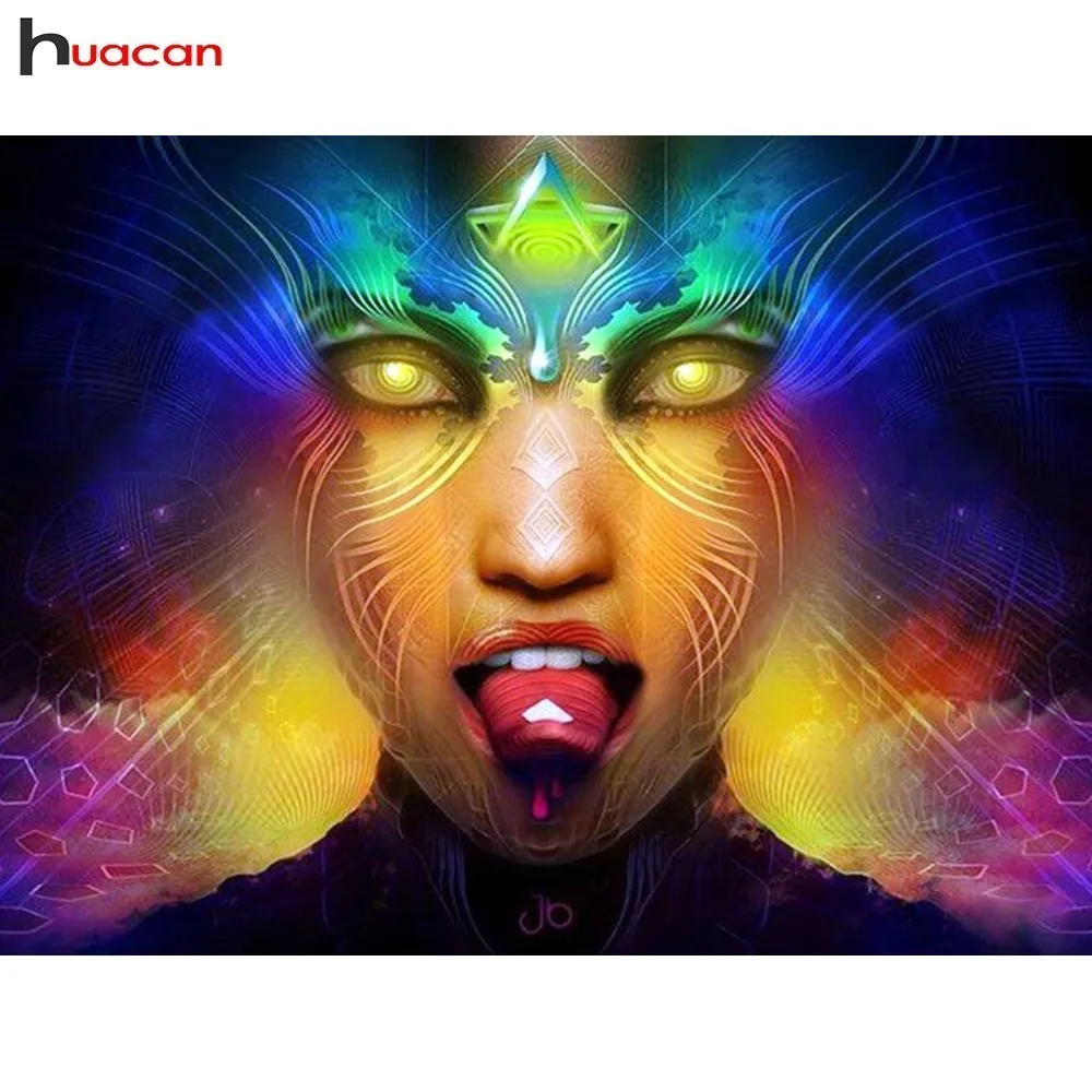 

HUACAN Diamond Painting Women Diamond Embroidery Cartoon Full Square Diamond Cross Stitch Diamond Mosaic Wall Stickers