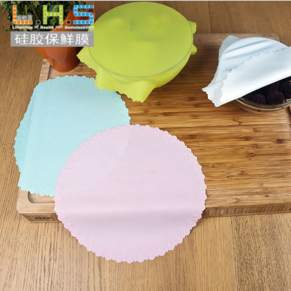 

Silicone Stretch Bowl Wrap Cover Reusable Cling Films Keep Fresh Cup Holder Mats