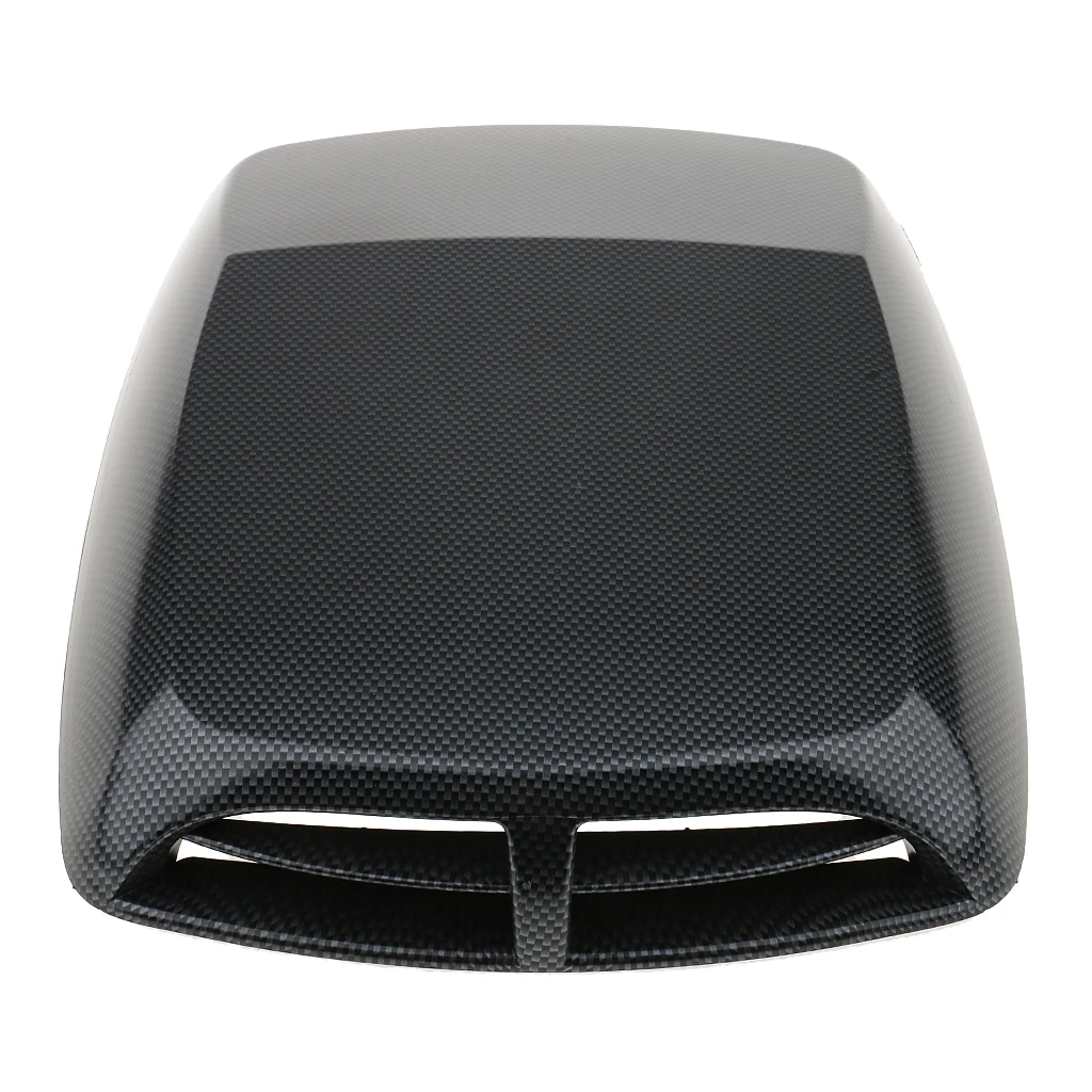 

3D Simulation Car Styling Universal Decorative Air Flow Intake Scoop Bonnet Vent Cover Hood Black ABS Plastic