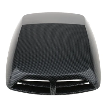 

3D Simulation Car Styling Universal Decorative Air Flow Intake Scoop Bonnet Vent Cover Hood Black ABS Plastic