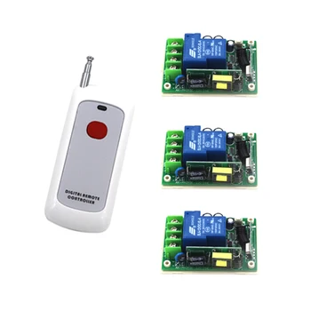 

AC 85V~250V 30A 1CH RF 315MHZ/ 433MHZ Remote Control Switch System 3 Relay Board + 1 Remote Controller 4141