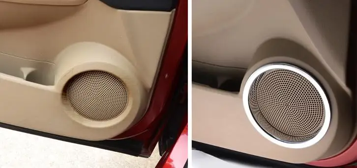 Для Nissan Qashqai J10 Dualis 2011 2012 2013 Автомобильный декоративный круг аудио покрытие динамик кольцо 4 шт. в комплекте авто аксессуары