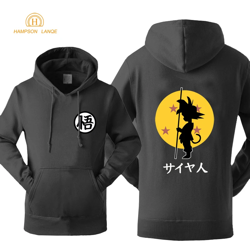 Продажа Dragon Ball Аниме модный принт 2018 осень зима флисовые кофты для мужчин Толстовка Z Топы корректирующие бренд спортивный костюм