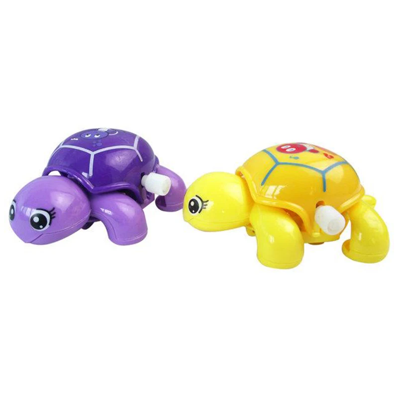 Brand Cute Cartoon Animal Clockwork Tortoise Baby Turtles Toys Crawling Wind UpToy Educational Kids Classic Toy Free shipping!