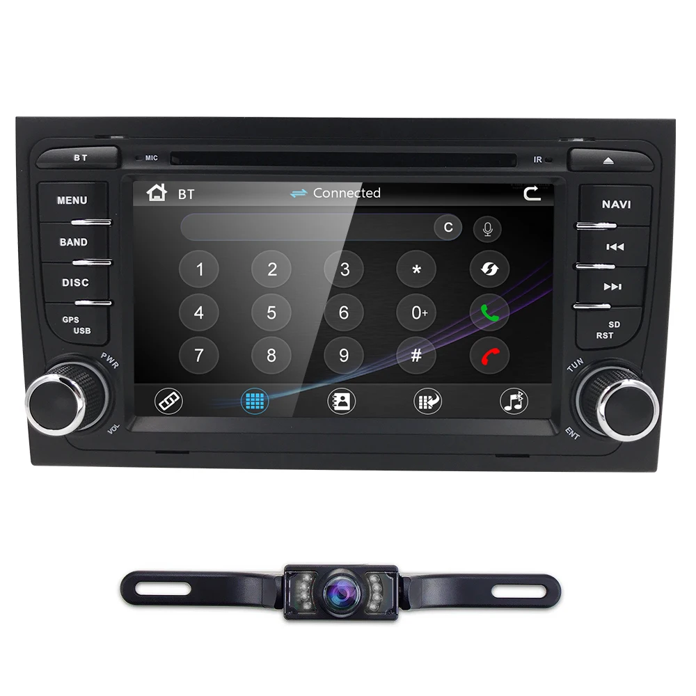 Excellent Car DVD Player for Audi A4 S4 B6 B7 RS4  8E 8H 8F B9 2002-2007 Seat Exeo 2 Din AutoRadio Multimedia Steering wheel BT 3G Cam Map 1