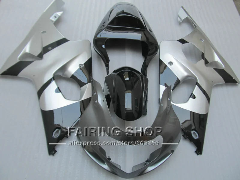 

Fairing kit for suzuki gsxr1000 00 01 02 silver grey black bodywork fairings set GSXR 1000 2000 2001 2002 IV09