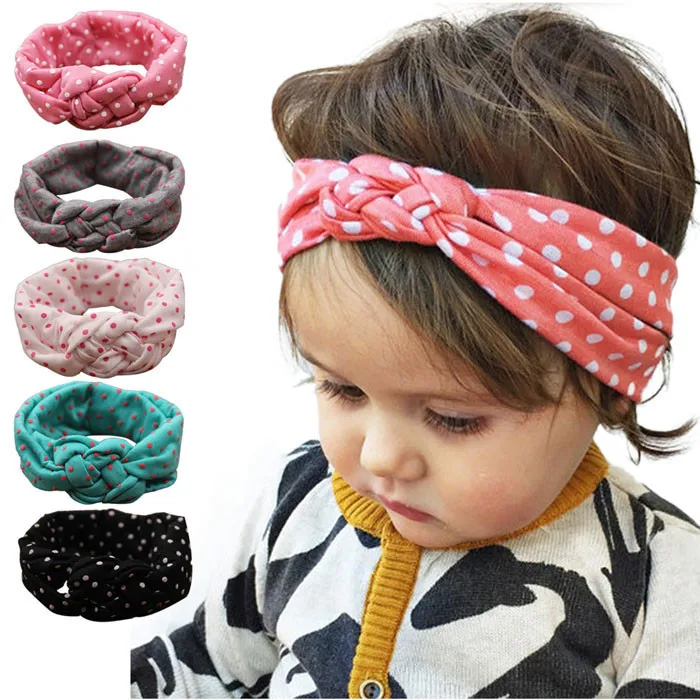 

Baby Headband New Fashion Dot Cross Children Weave Twist Headband Baby Hair Accessories For Girls Gift