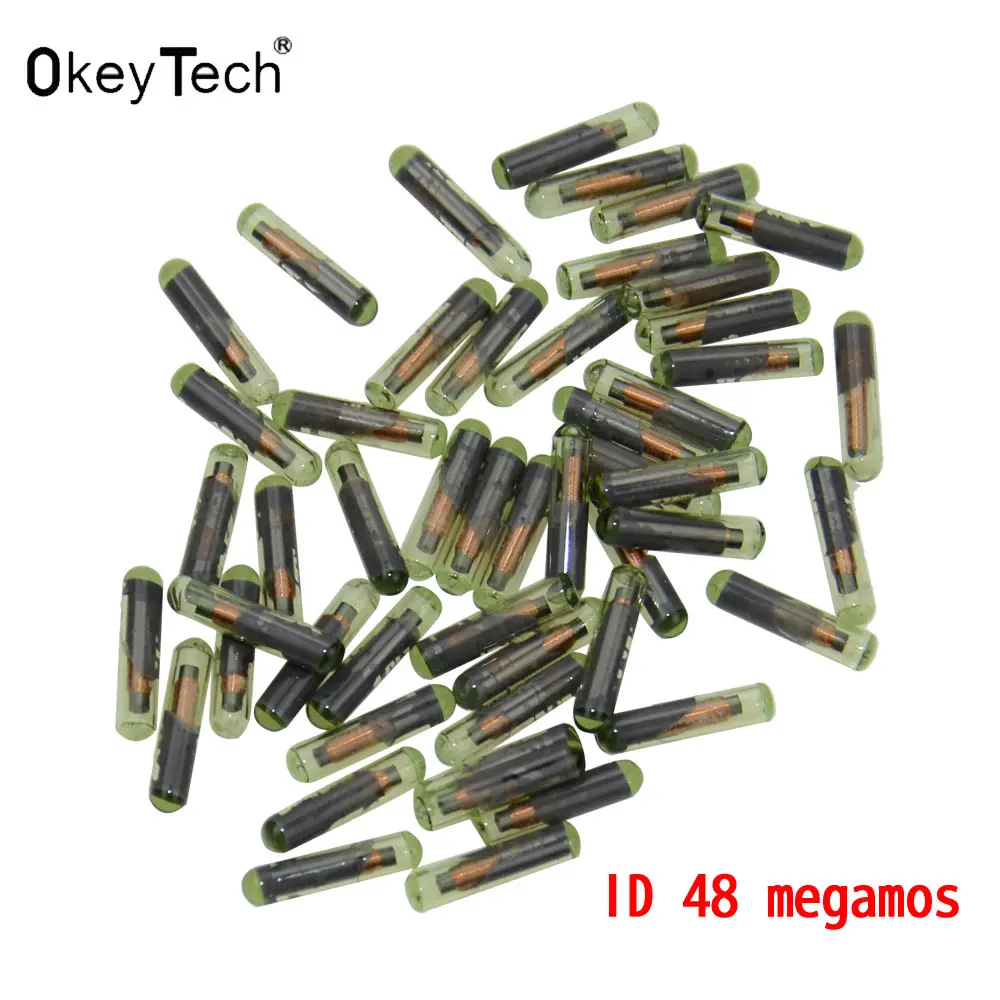 OkeyTech 10 шт. Профессиональный ID48 стеклянный чип приемоответчика ключи для сиденья skoda OCTAVIA III tp24 tp22 автоматический чип id 48 OEM megamos крипто чип
