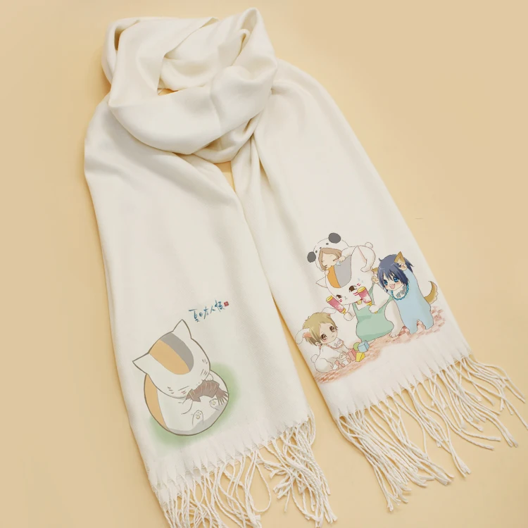 Много стилей шарфы natsume yuujinchou шарф Косплей мягкий белый теплый милый зимний шаль
