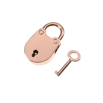 

1 Set Mini Archaize Padlocks Key Lock With Key 3 Colors Random Old Vintage Antique Style Lock High Quality