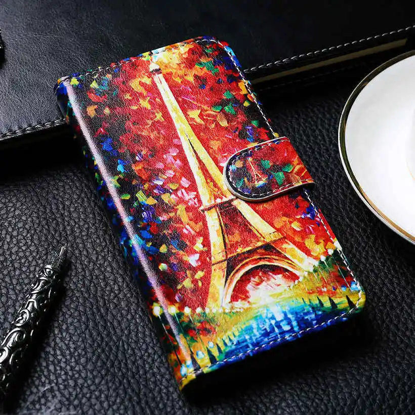 Stand Flip Leather Case For Samsung Galaxy Note 10 Plus 3 5 9 Note3 Note III Note4 Note10 Wallet Case PU Painted Bags Fundas - Цвет: C011