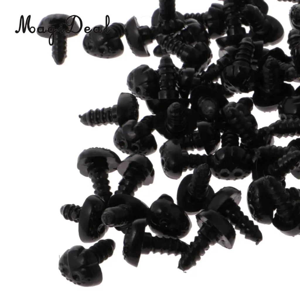 300 Pieces Black Plastic Plush Animal Dog Safety Noses for Teddy Bears Soft Toys Dolls DIY Craft Accessories