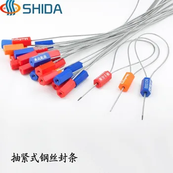 

2014 freeshipping 25pcs/lot 800mm length stainless steel tightening wire seals padlock cable tightener Ties Container Seal Lock