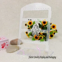 Высокое качество ясно, полые серьги стенд серьги-гвоздики держатель 48 отверстий 24 пар серьги показаны карты станковой акрил L стойки