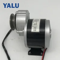 YALU MY1016Z2 250W 24V AVG Car Permanent Magnet DC motor Electric Bicycle Brush Geared Motor with Belt Pulley 2