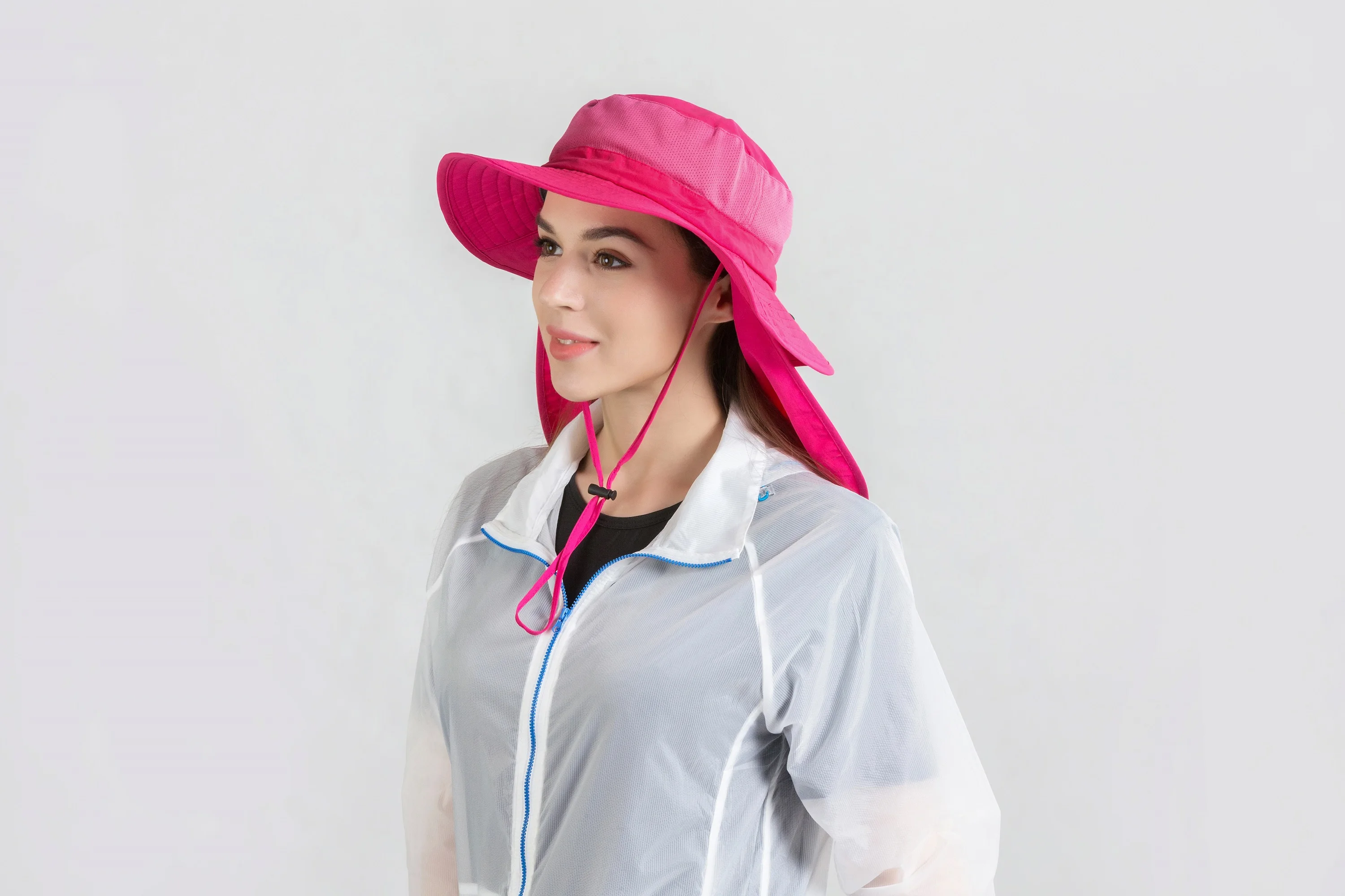 

Connectyle Outdoor UPF50+ Mesh Sun Hat Wide Brim Fishing Hat with Neck Flap