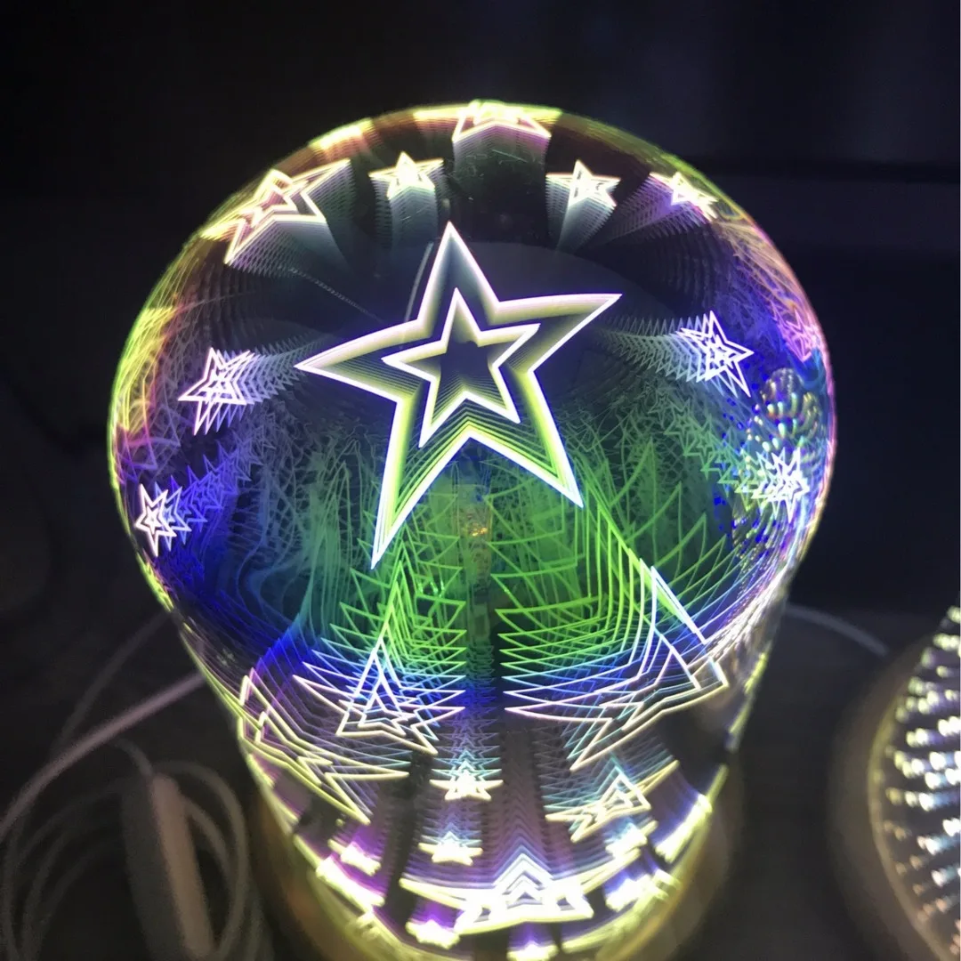 1pc 3D USB Glass Starburst Colorful LED Table Lamp Accent Bedside Night Light Decor 2019 Newest