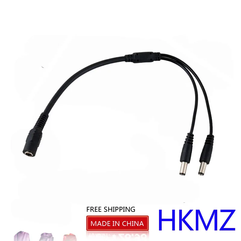 

10pcs/lot Wholesale 5.5 x 2.1mm Female To Male Plug DC cable For CCTV Camera Hot selling Free shipping