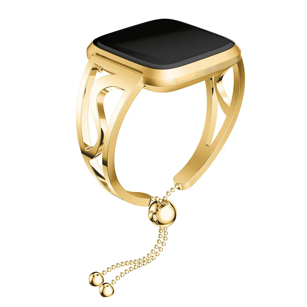 Браслет замена девушки часы наручный браслет ремешок для Fitbit Versa Lite - Цвет: Gold
