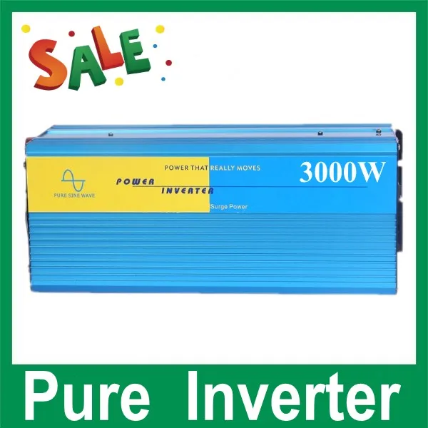 

Free Shipping New Arrive 3000W Power Inverter Pure Sine Wave DC 12V to AC 220V Solar/Wind/Car/Gas Power Generation Converter