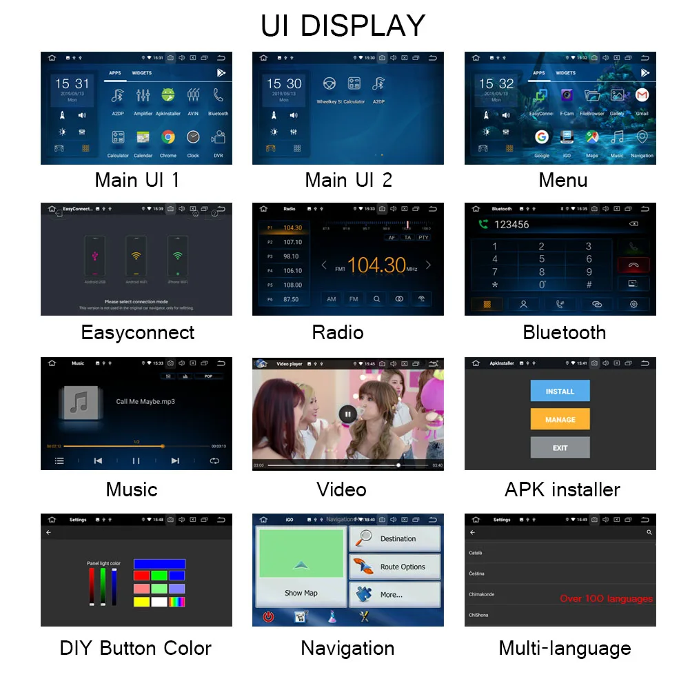 Perfect 10.1" Android 9.0 Car Multimedia Player GPS Navigation Radio Stereo for JEEP Cherokee DSP 2.5D+IPS BT 4+32G 3