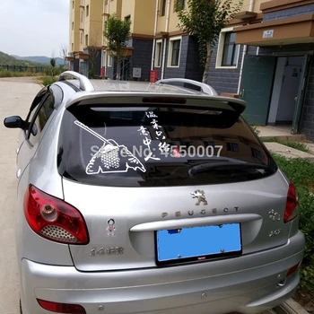 

High Quality ABS Plastic Car Rear Wing Trunk Lip Spoiler For Peugeot 206 207 2008 2009 2010 2011 2012