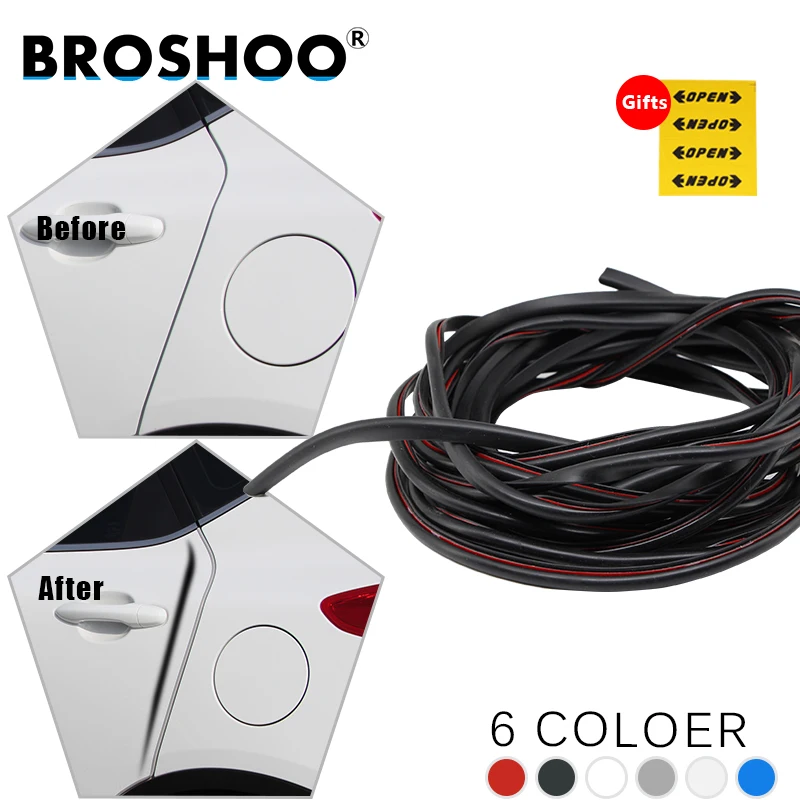 

BROSHOO For Proton Gen-2 Savvy Satria Auto Vehicle Door Side Edge Protector Scratch Crash Rubber Strip Stickers Car Styling