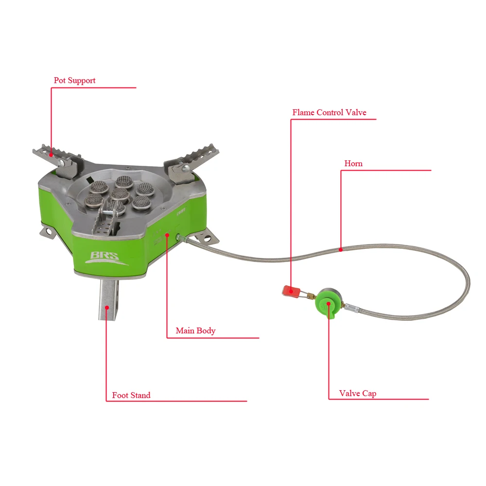 BRS-71 портативная уличная походная плита Butagas LPG газовая плита для приготовления пищи 9800 Вт газовая плита для пикника газовая горелка бутан braciatore