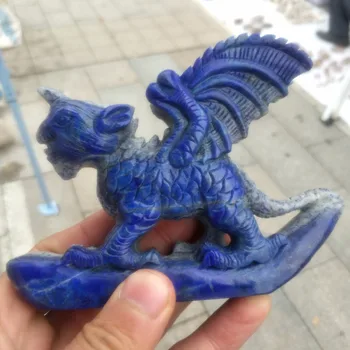 

Natural lapis stone carving unicorn by hand