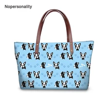 Сумка из неопрена с милым принтом французского бульдога для женщин, повседневная женская летняя сумка для пляжа сумка большая сумка на плечо