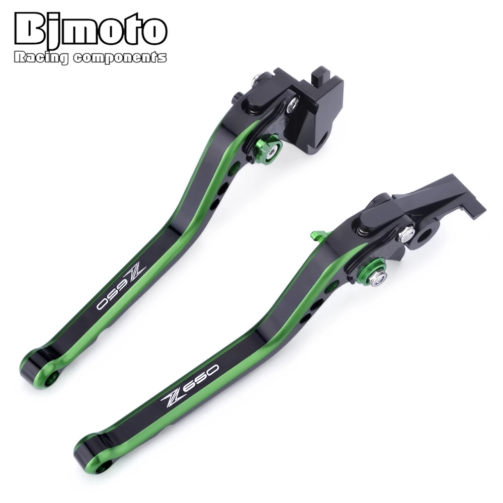 

BJMOTO With Logo Z650 CNC Adjustable Dual Color Long Clutch Brake Lever For Kawasaki Z 650 2017-2018 Motorcycle Brakes Levers