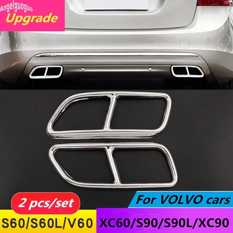 Задняя выхлопная труба для VOLVO S60 S90 XC60 XC90 V60 S60L S90L накладка на глушитель с 2 до 4