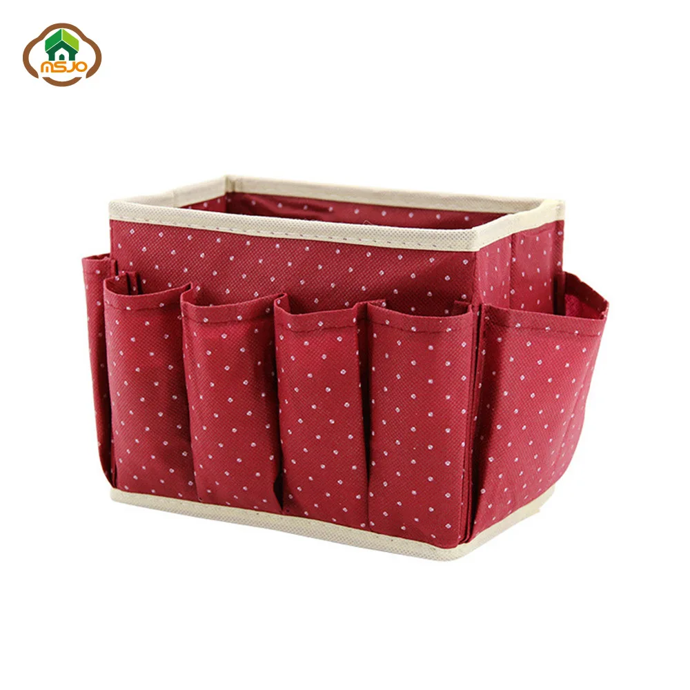 Msjo Storage Baskets Non woven Makeup Organizer Cosmetic ...