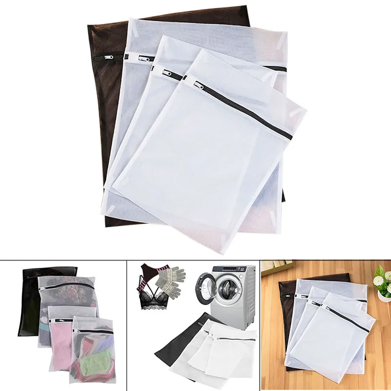 

4pcs Set Clothes Laundry Mesh Net Bag Pouch For Washing Machine Bra Underwear TB Sale