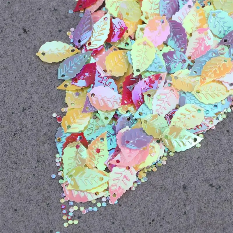 Блестящие красочные блестки для детей DIY ремесла и украшения(Leave-shaped) 30 г