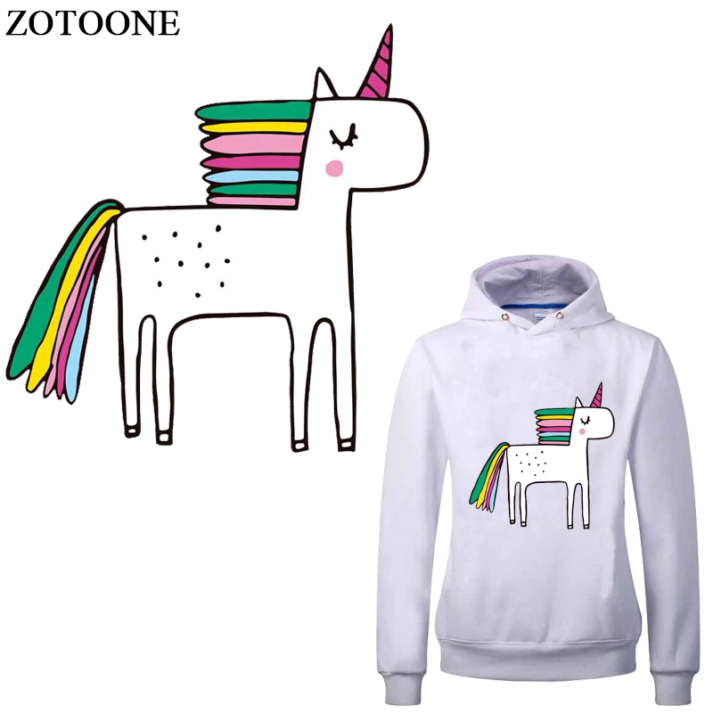 

Dabbing Unicorn Families Ironing Patches Stickers for Parent-child DIY Heat Transfer Funny Animal Patch Washable Appliques