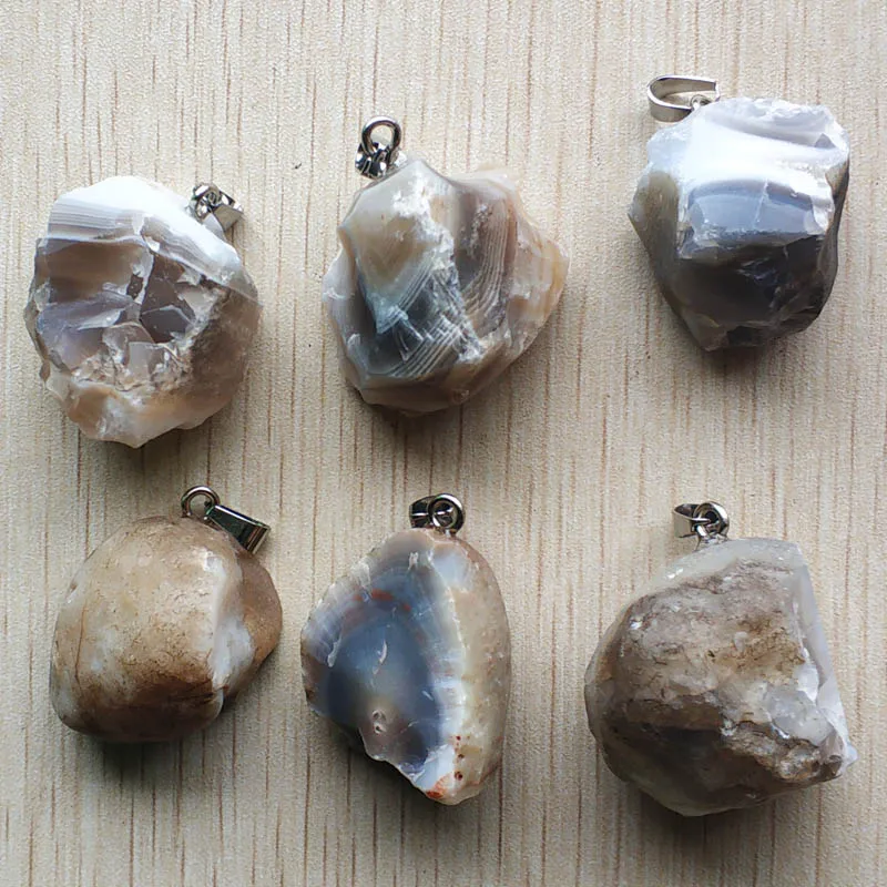 

2019 New fashion good quality natural Persian onyx Irregular pendants for jewelry Accessories making 6pcs/lot Wholesale free