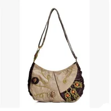 Новая мода Аппликации холст женская сумка! Горячая Для женщин личности торгового плеча и сумки через плечо окружающей среды Вместительные сумки на плечо