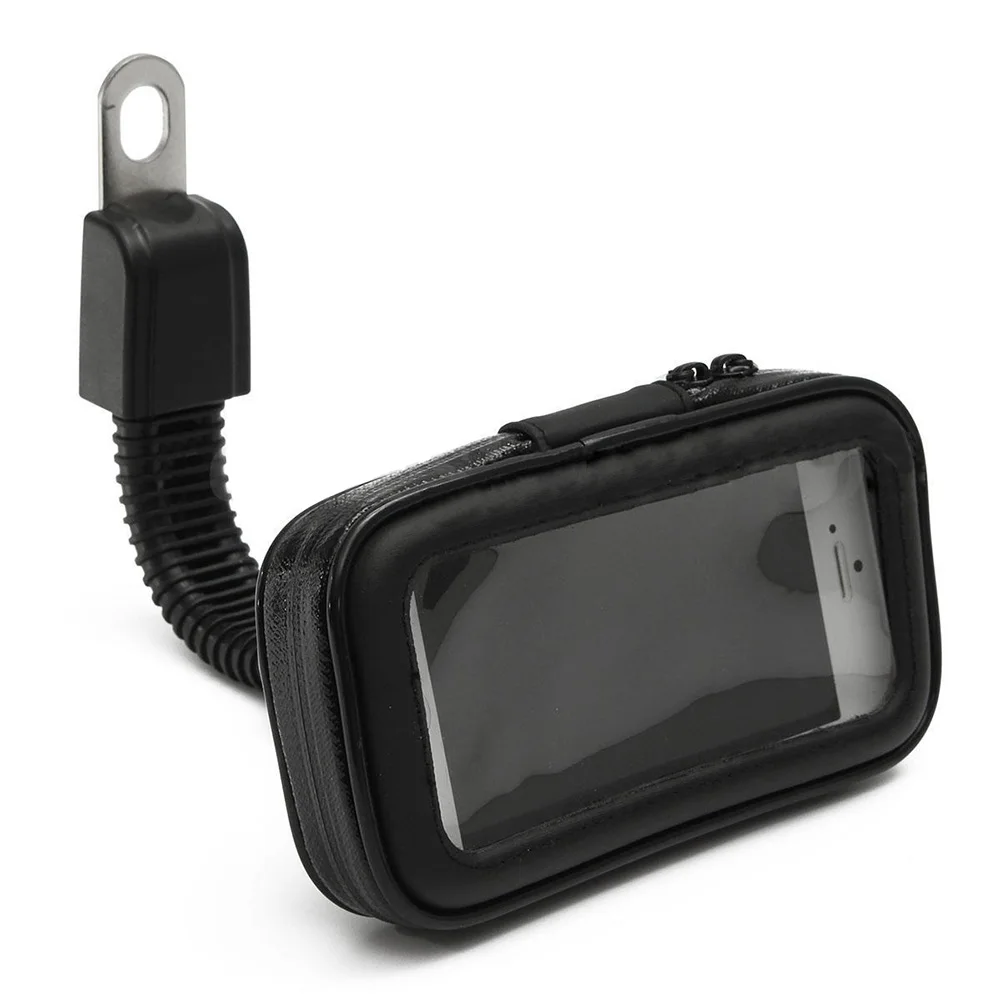 

3.5" To 5.5" Waterproof Motorcycle Mirror Mount Phone GPS Case Bag Pouch Holder Black