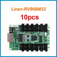 10 шт. Linsn RV908 RV908M32 светодиодный видео Дисплей принимающая карта 12xHub75 Порты Поддержка P2/P2.5/P3 Крытый 1/32 сканирования Светодиодный модуль