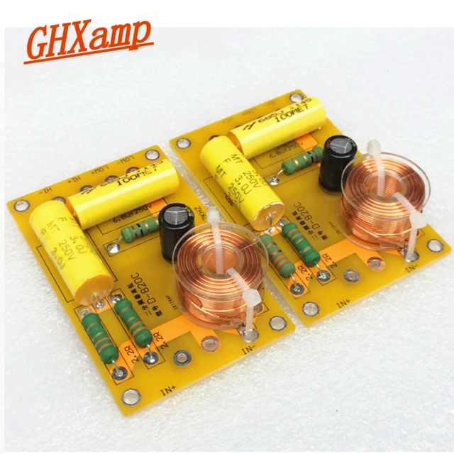 ghxamp 2018 new 2 way crossover audio board tweeter bass speakerghxamp 2018 new 2 way crossover audio board tweeter bass speaker frequency divider for 4 inch 8 inch speaker filter 250w 2pcs